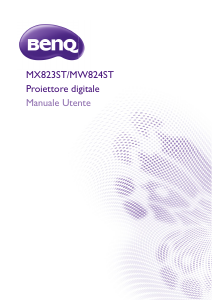 Manuale BenQ MX823ST Proiettore