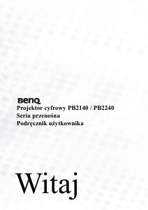 Instrukcja BenQ PB2240 Projektor