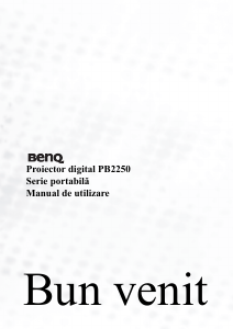 Manual BenQ PB2250 Proiector