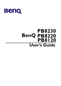 Handleiding BenQ PB8220 Beamer