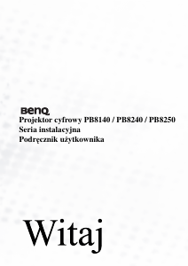 Instrukcja BenQ PB8250 Projektor
