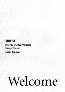 Manual BenQ PE7700 Projector