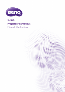 Mode d’emploi BenQ SH940 Projecteur