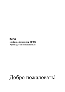 Руководство BenQ SP891 Проектор