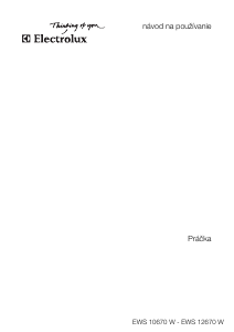 Návod Electrolux EWS10670W Práčka