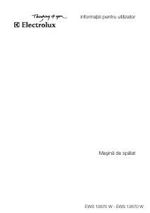 Manual Electrolux EWS10670W Mașină de spălat