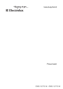 Kasutusjuhend Electrolux EWS10770W Pesumasin