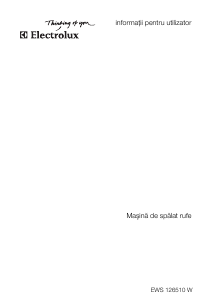 Manual Electrolux EWS126510W Mașină de spălat