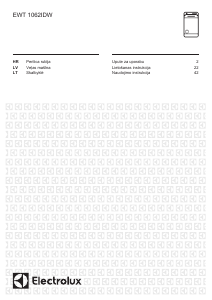 Vadovas Electrolux EWT1062IDW Skalbimo mašina