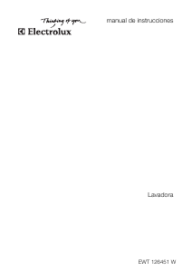 Manual de uso Electrolux EWT126451W Lavadora