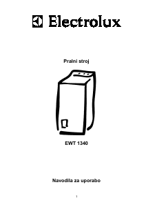 Priročnik Electrolux EWT1340 Pralni stroj