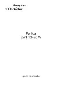 Priručnik Electrolux EWT13420W Stroj za pranje rublja
