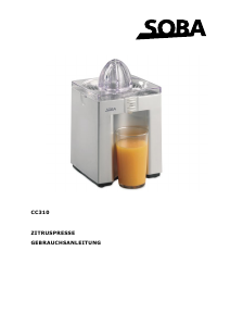 Bedienungsanleitung SOBA CC310 Zitruspresse