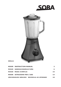 Bedienungsanleitung SOBA MM510 Standmixer