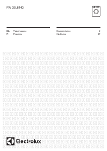 Brugsanvisning Electrolux FW33L8143 Vaskemaskine