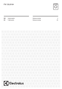 Bruksanvisning Electrolux FW33L8164 Tvättmaskin