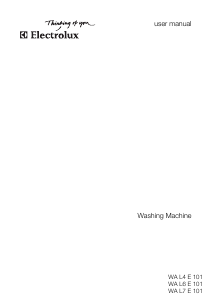 Manual Electrolux WAL4E101 Washing Machine