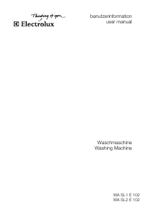 Handleiding Electrolux WASL1E102 Wasmachine