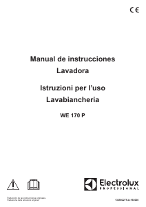 Manual de uso Electrolux WE170P Lavadora