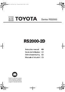 Handleiding Toyota RS2000-2D Naaimachine