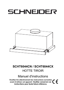Mode d’emploi Schneider SCHT6044CX Hotte aspirante