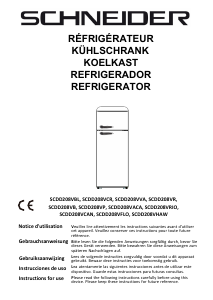 Mode d’emploi Schneider SCDD208VHAW Réfrigérateur combiné