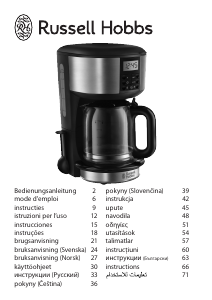 Kullanım kılavuzu Russell Hobbs 20680-56 Buckingham Kahve makinesi