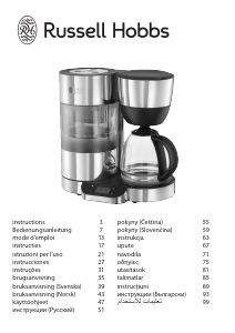 Kullanım kılavuzu Russell Hobbs 20770-56 Clarity Kahve makinesi