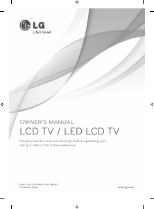 Handleiding LG 26LV2540 LED televisie