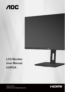 Handleiding AOC U28P2A LCD monitor