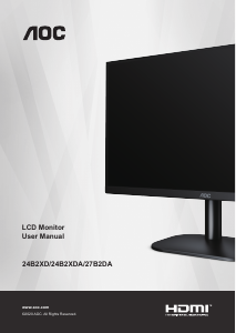 Handleiding AOC 24B2XDAM LCD monitor