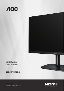 Handleiding AOC 22B2D LCD monitor