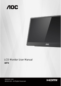 Handleiding AOC 16T2 LCD monitor