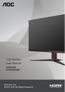 Handleiding AOC 27G2SAE/BK LCD monitor