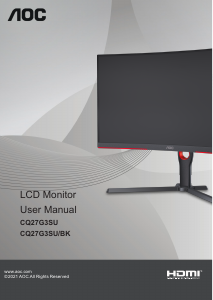 Handleiding AOC CQ27G3SU/BK LCD monitor