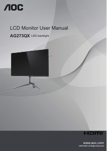 Handleiding AOC AG273QX LCD monitor