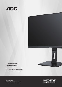 Handleiding AOC 22P2Q LCD monitor
