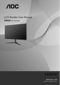 Handleiding AOC 27B1H LCD monitor