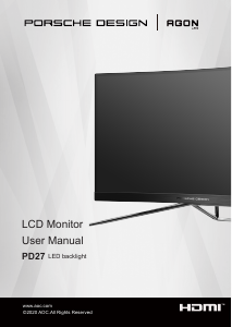 Handleiding AOC PD27 Porsche Design LCD monitor