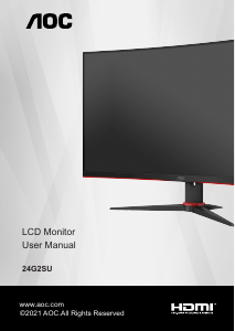 Handleiding AOC 24G2SU/BK LCD monitor