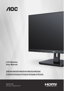 Handleiding AOC 27E2QAE LCD monitor