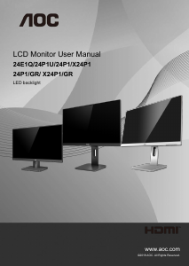 Handleiding AOC 24P1/GR LCD monitor