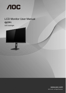 Handleiding AOC Q27P1/GR LCD monitor