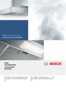 Bruksanvisning Bosch DWB94BC51B Kjøkkenvifte