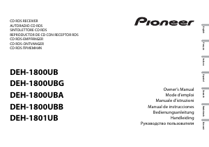 Mode d’emploi Pioneer DEH-1800UB Autoradio