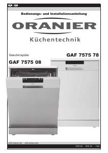 Bedienungsanleitung Oranier GAF 7575 Geschirrspüler