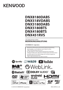 Bedienungsanleitung Kenwood DNX5180DABS Navigation