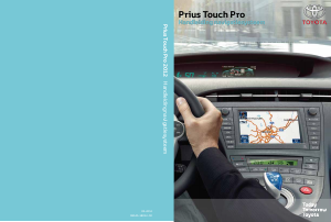 Handleiding Toyota Prius Touch Pro Navigatiesysteem