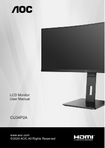 Handleiding AOC CU34P2A LCD monitor