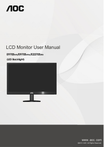 Handleiding AOC E2270SWHN LCD monitor